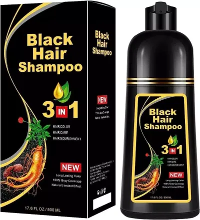 MEIDU Black Hair Dye oq va kulrang sochlarni berkituvchi va mustahkamlovchi tabiiy soch bo'yoqli shampun 500 ml