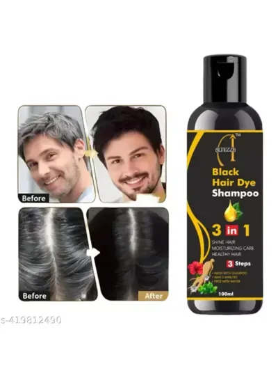 MEIDU Black Hair Dye oq va kulrang sochlarni berkituvchi va mustahkamlovchi tabiiy soch bo'yoqli shampun 500 ml
