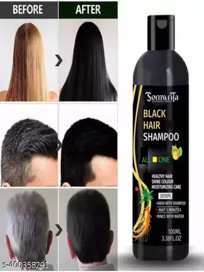 MEIDU Black Hair Dye oq va kulrang sochlarni berkituvchi va mustahkamlovchi tabiiy soch bo'yoqli shampun 500 ml