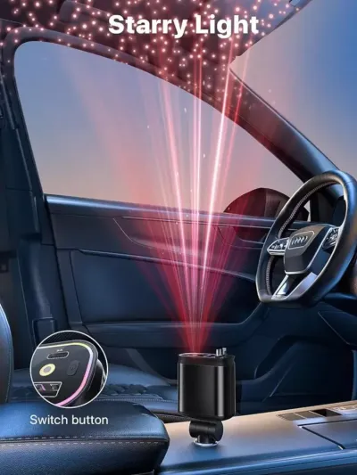 Starlight Retractable Car Charger — yulduzli yoritgichli 4 in 1 tezkor avtomobil zaryadlovchisi